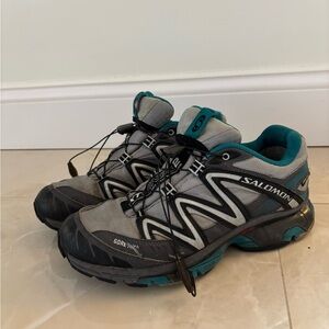 Salomon Black and Teal Outdoor Sneaker Shoes GORPCORE Goretex
